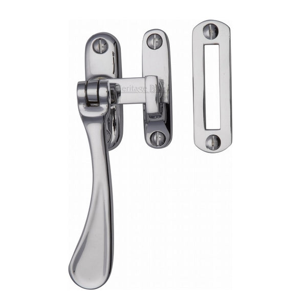 M.Marcus Mortice and Hook Plate Casement Fastener - Polished Chrome