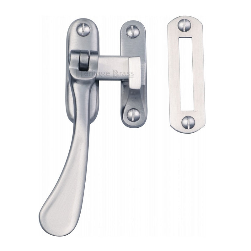 M.Marcus Mortice and Hook Plate Casement Fastener - Satin Chrome