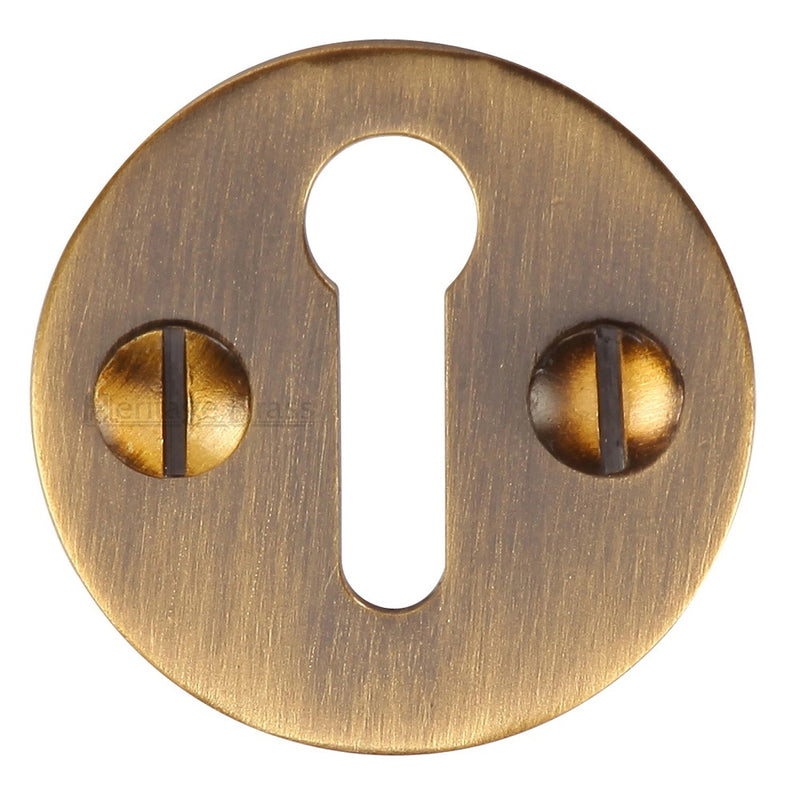 M.Marcus Lever Key Escutcheon 32mmØ - Antique Brass