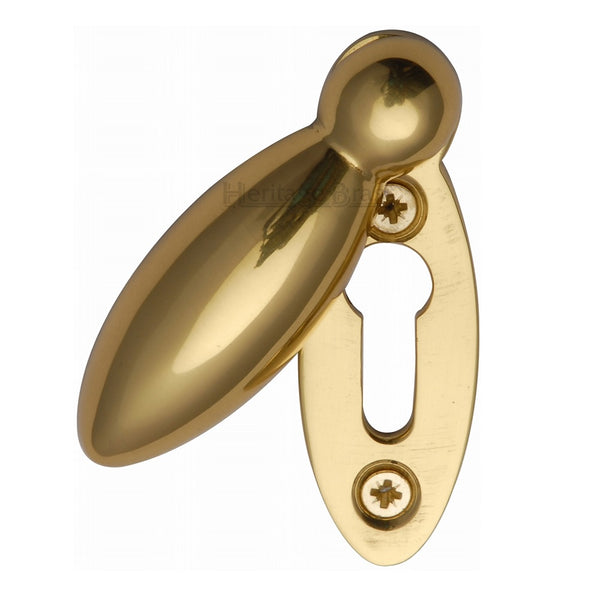 M.Marcus Oval Covered Lever Key Escutcheon - Polished Brass