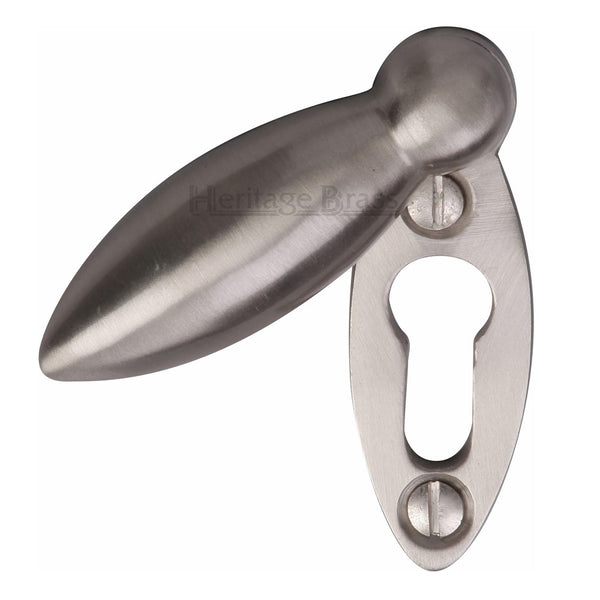 M.Marcus Oval Covered Lever Key Escutcheon - Satin Nickel