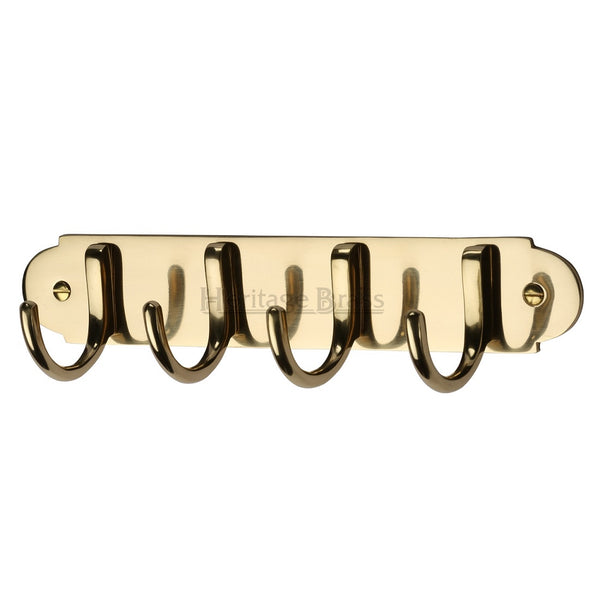 M.Marcus Coat Hooks on a Plate - Polished Brass 