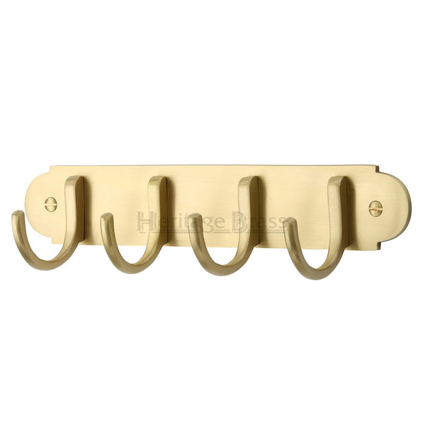 M.Marcus Coat Hooks on a Plate - Satin Brass