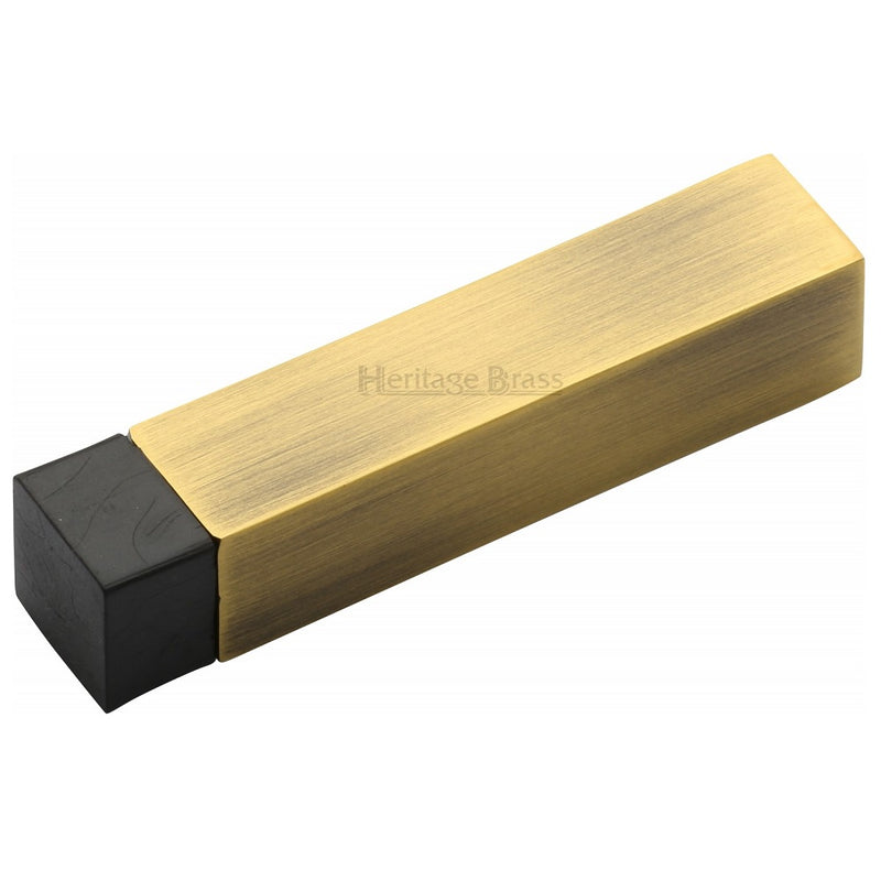 M.Marcus Square Wall Mounted Door Stop - Antique Brass