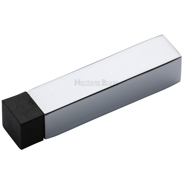 M.Marcus Square Wall Mounted Door Stop - Polished Chrome