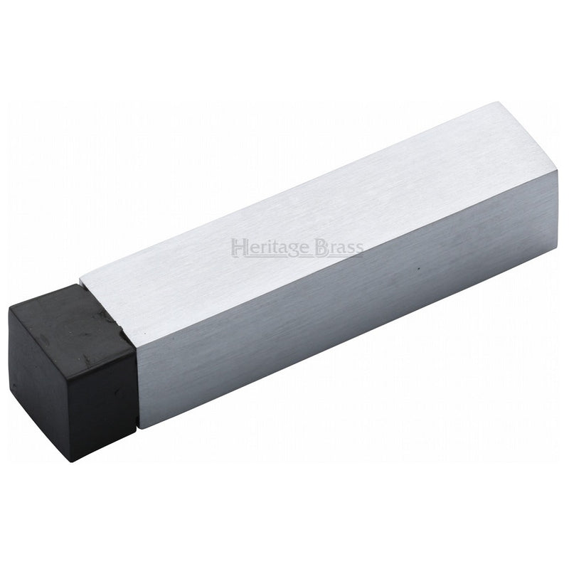 M.Marcus Square Wall Mounted Door Stop - Satin Chrome
