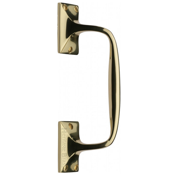 M.Marcus Cranked Pull Handle 202mm - Polished Brass