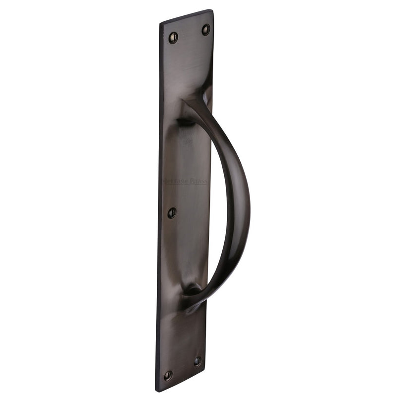 M.Marcus Pull Handle on Plate 195mm - Matt Bronze