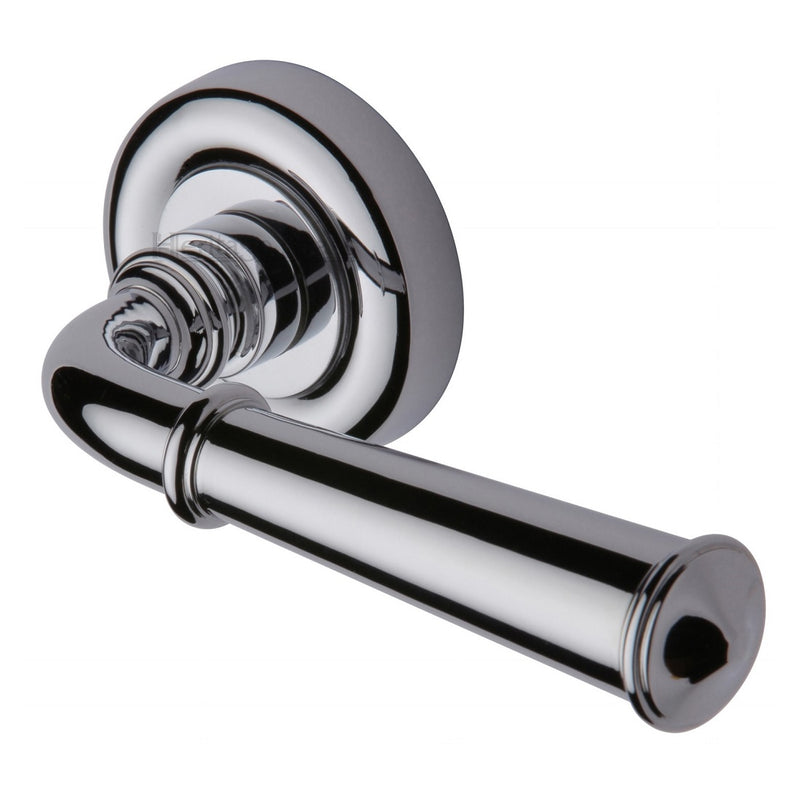M.Marcus Colonial Lever Handles on Round Rose - Polished Chrome
