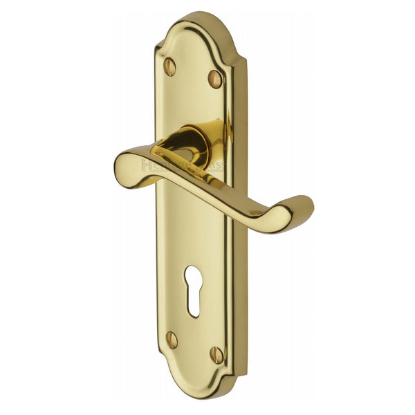 M.Marcus Meridian Lock Handles - Polished Brass