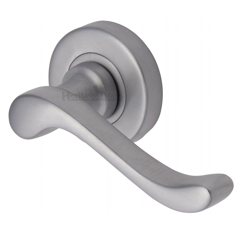 M.Marcus Bedford Lever Handles on Round Rose - Satin Chrome