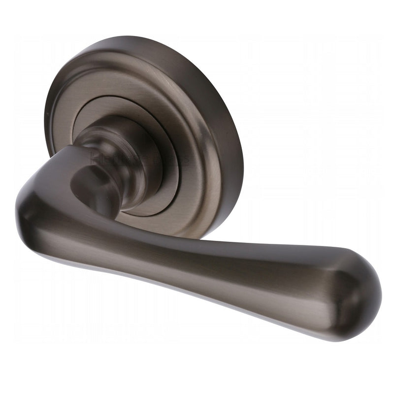 M.Marcus Charlbury Lever Handles on Round Rose - Matt Bronze