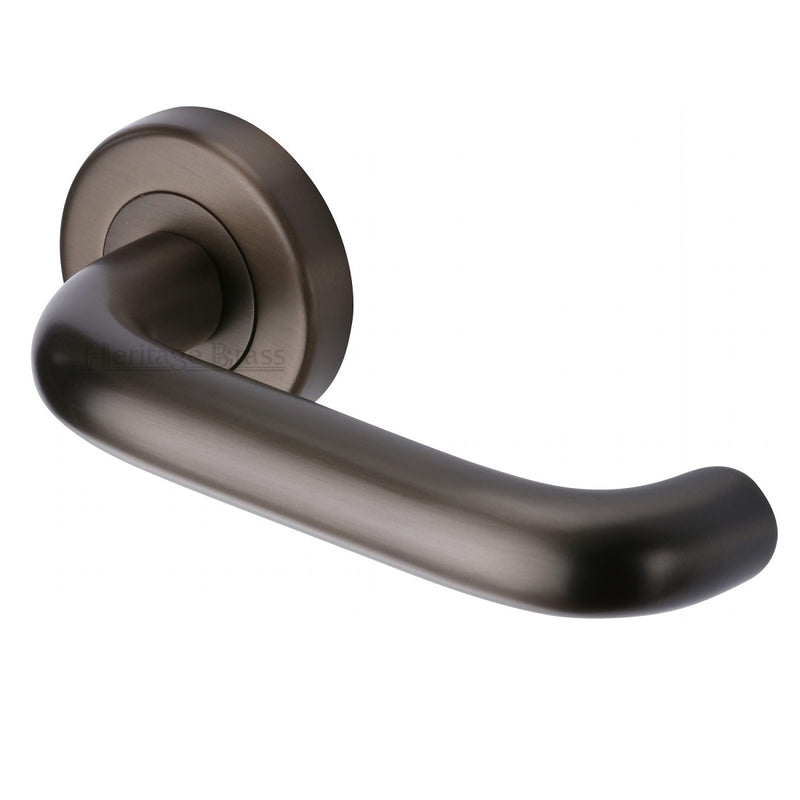 M.Marcus Harmony Lever Handles on Round Rose - Matt Bronze