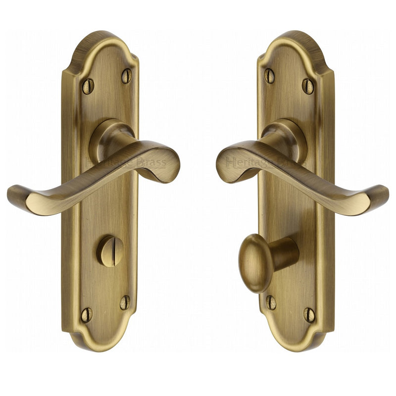 M.Marcus Meridian Bathroom Handles - Antique Brass