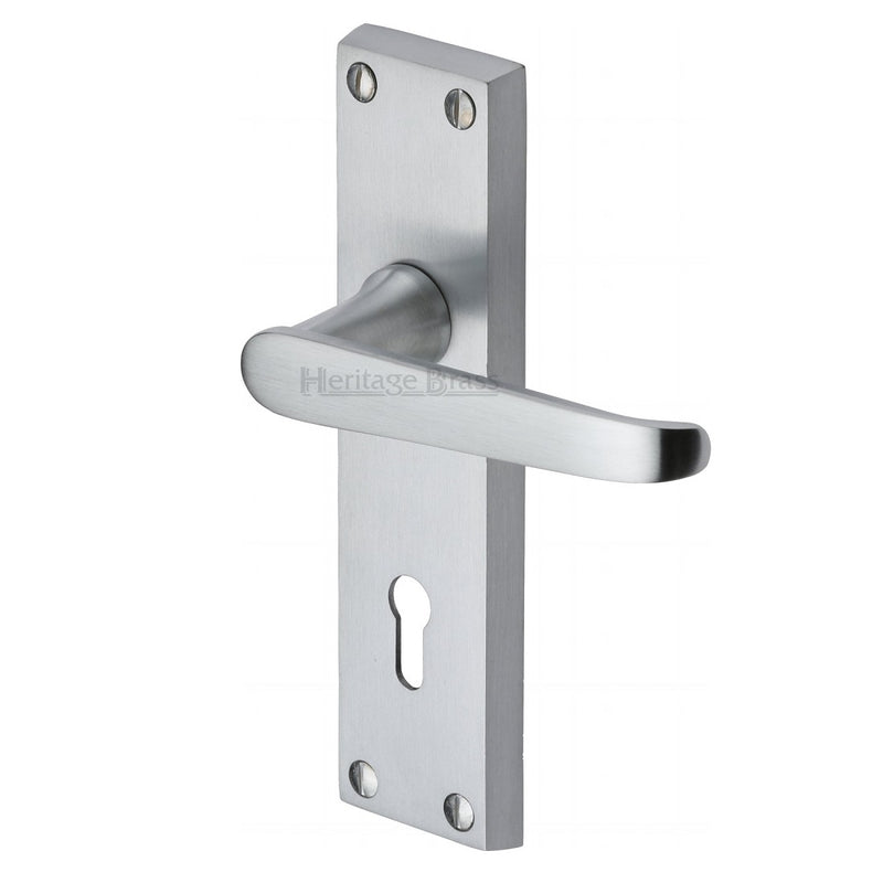 M.Marcus Victoria Lock Handles - Satin Chrome