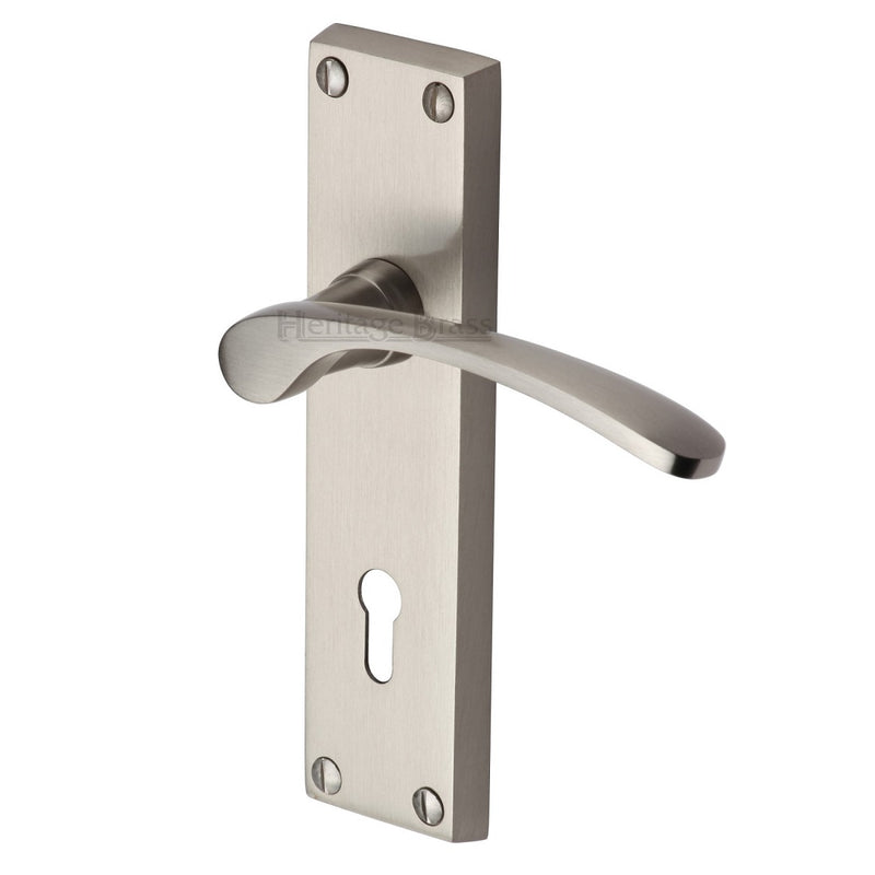 M.Marcus Sophia Lock Handles - Satin Nickel
