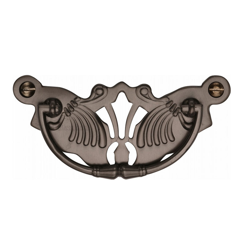 M.Marcus Ornate Plate Cabinet Pull - Matt Bronze