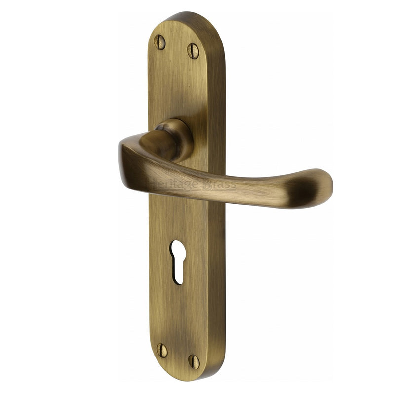 M.Marcus Gloucester Lock Handles - Antique Brass