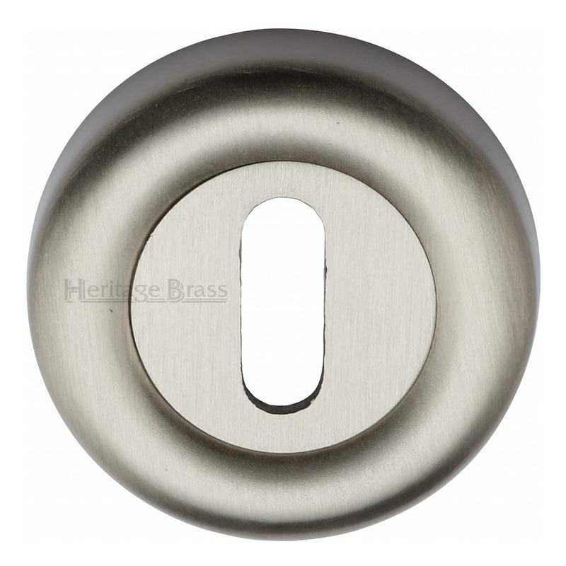 M.Marcus Colonial Lever Key Escutcheon 53mmØ - Satin Nickel