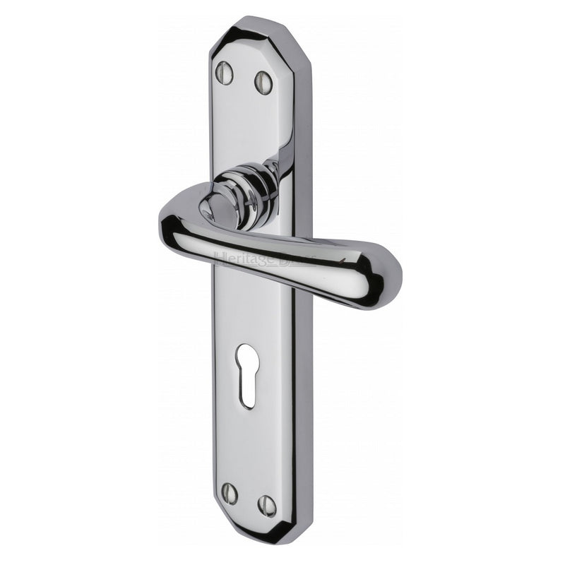 M.Marcus Charlbury Lock Handles Polished Chrome