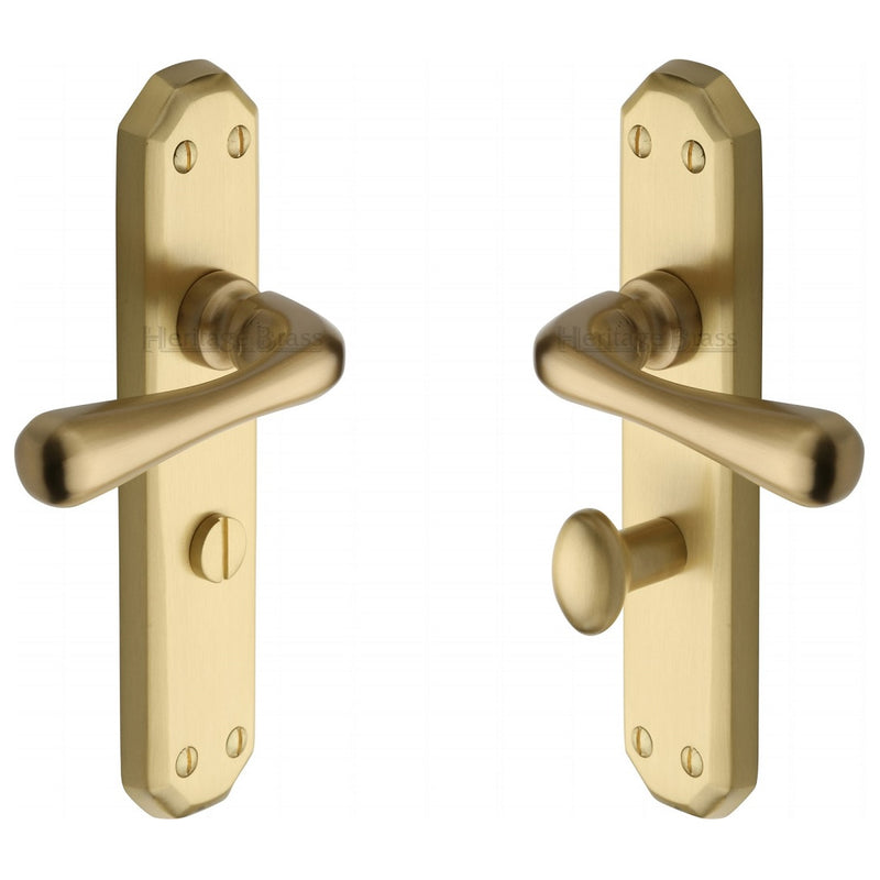 M.Marcus Charlbury Bathroom Handles - Satin Brass