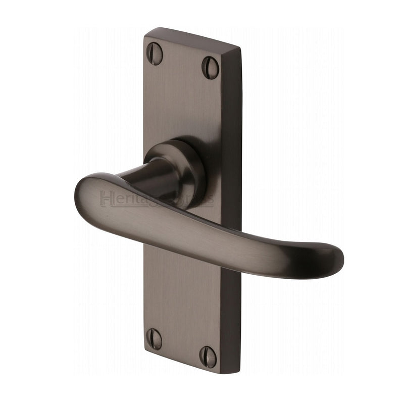 M.Marcus Windsor Short Plate Latch Handles - Matt Bronze