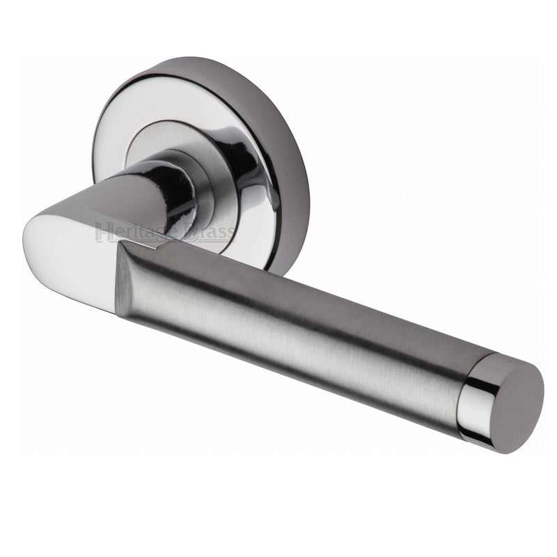 M.Marcus Celia Lever Handles on Round Rose - Apollo Finish