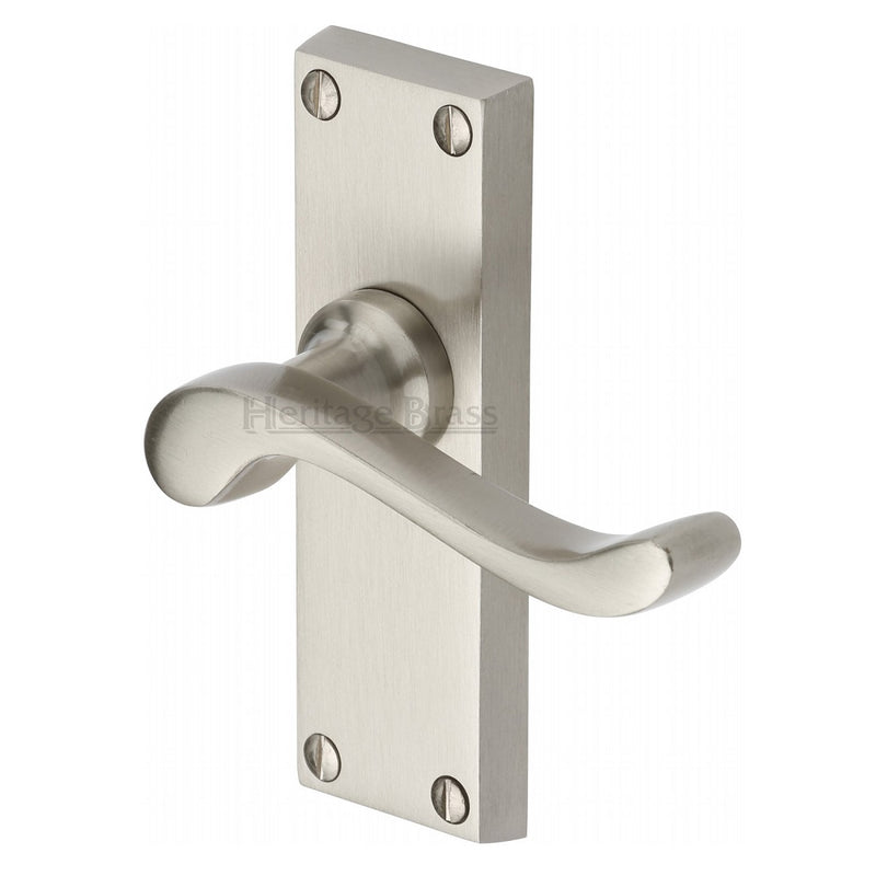 M.Marcus Bedford Short Plate Latch Handles - Satin Nickel