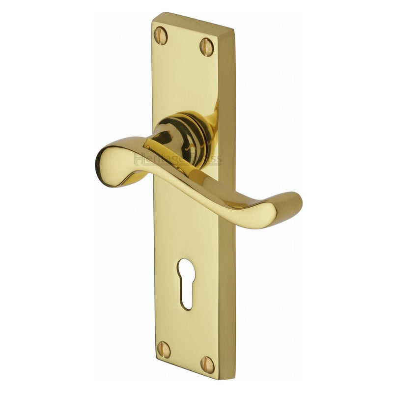 M.Marcus Bedford Lock Handles - Polished Brass