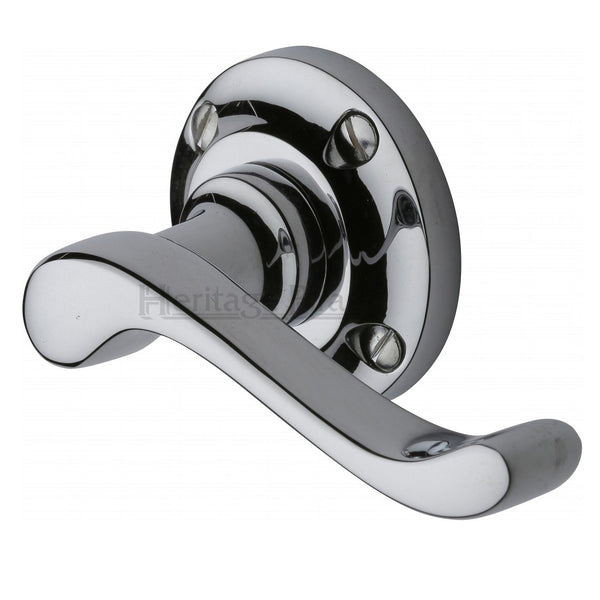 M.Marcus Bedford Lever Handles on Round Rose - Polished Chrome