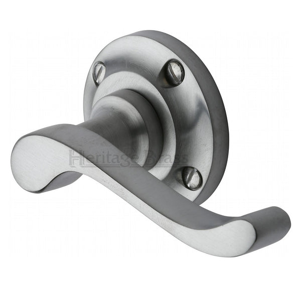 M.Marcus Bedford Lever Handles on Round Rose - Satin Chrome
