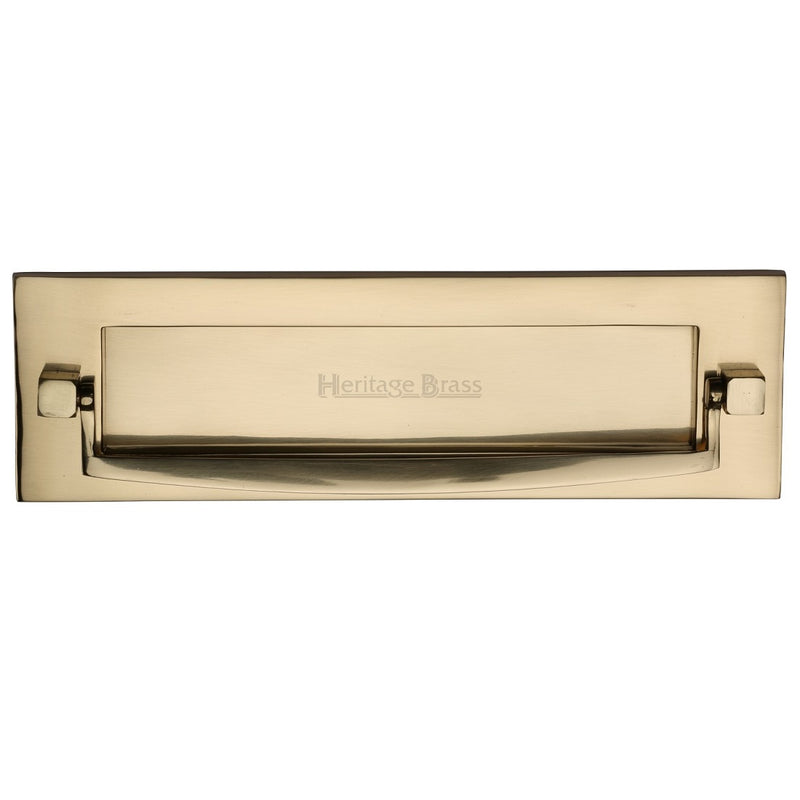 M.Marcus Letter Plate with Knocker 254x79mm - Polished Brass