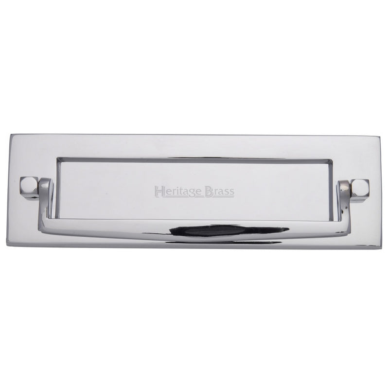 M.Marcus Letter Plate with Knocker 254x79mm - Polished Chrome