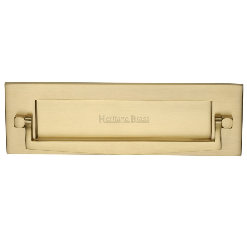 M.Marcus Letter Plate with Knocker 254x79mm - Satin Brass