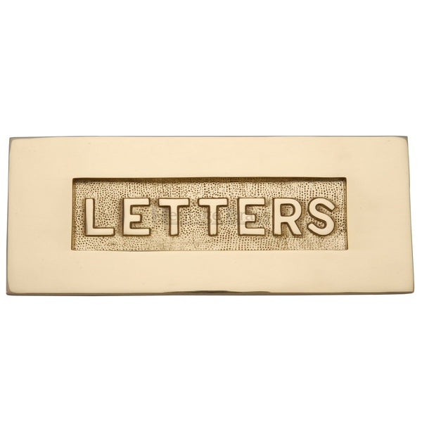 M.Marcus Embossed Letter Plate 254x101mm - Polished Brass