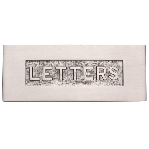 M.Marcus Embossed Letter Plate 254x101mm - Satin Nickel