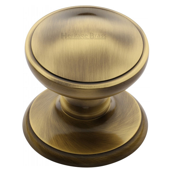 M.Marcus Round Centre Door Knob 79mm (3") - Antique Brass