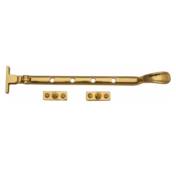 M.Marcus Casement Stay 254mm (10") - Polished Brass