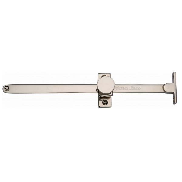 M.Marcus Sliding Casement Stay 254mm (10") - Polished Nickel