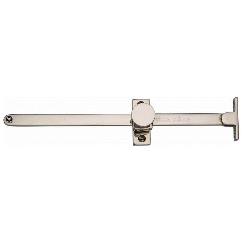 M.Marcus Sliding Casement Stay 254mm (10") - Polished Nickel