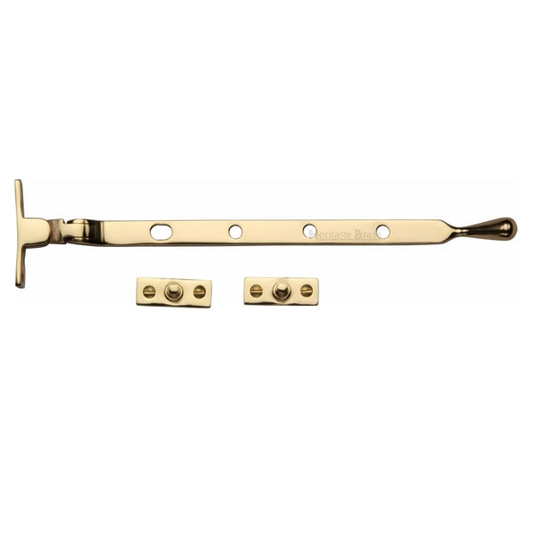 M.Marcus Ball Casement Stay 254mm (10") - Polished Brass