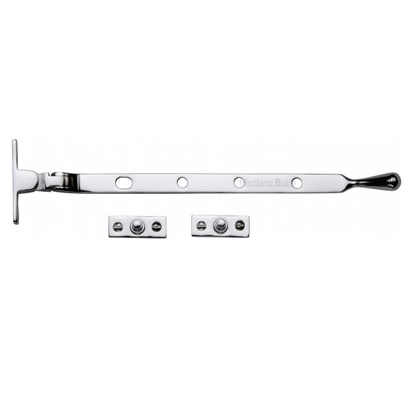 M.Marcus Ball Casement Stay 254mm (10") - Polished Chrome