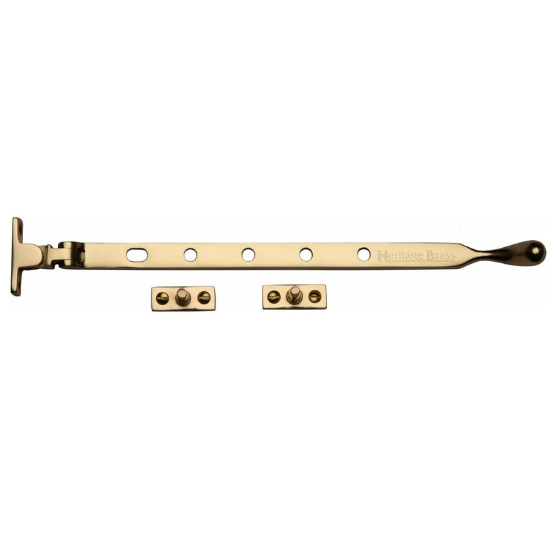 M.Marcus Ball Casement Stay 305mm (12") - Polished Brass