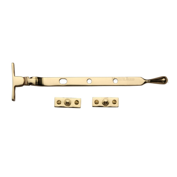 M.Marcus Ball Casement Stay 203mm (8") - Polished Brass