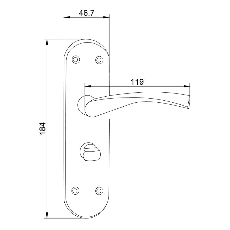 Fortessa Verto Lever Bathroom Handles - Satin Nickel