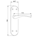 Fortessa Verto Lever Latch Handles - Satin Nickel