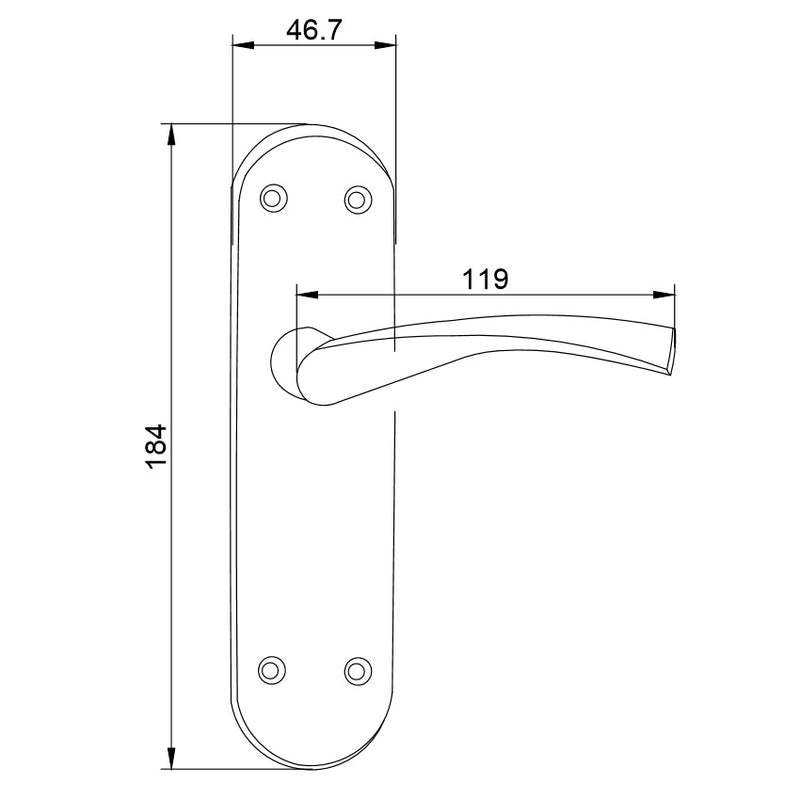 Fortessa Verto Lever Latch Handles - Satin Nickel
