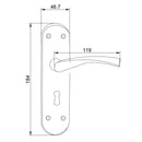 Fortessa Verto Lever Lock Handles - Satin Nickel