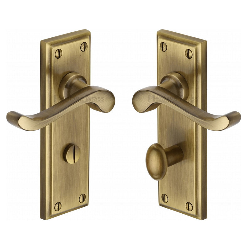M.Marcus Edwardian Bathroom Handles - Antique Brass