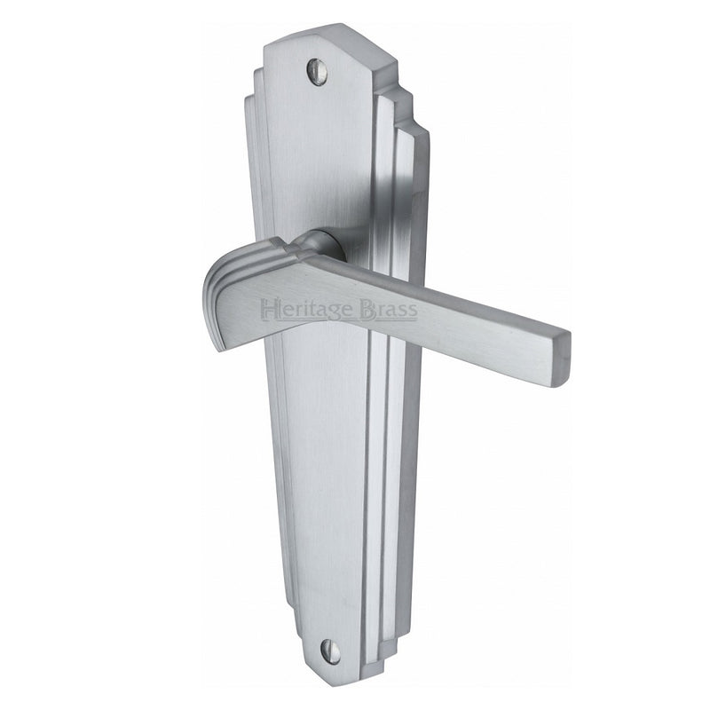 M.Marcus Waldorf Latch Handles - Satin Chrome